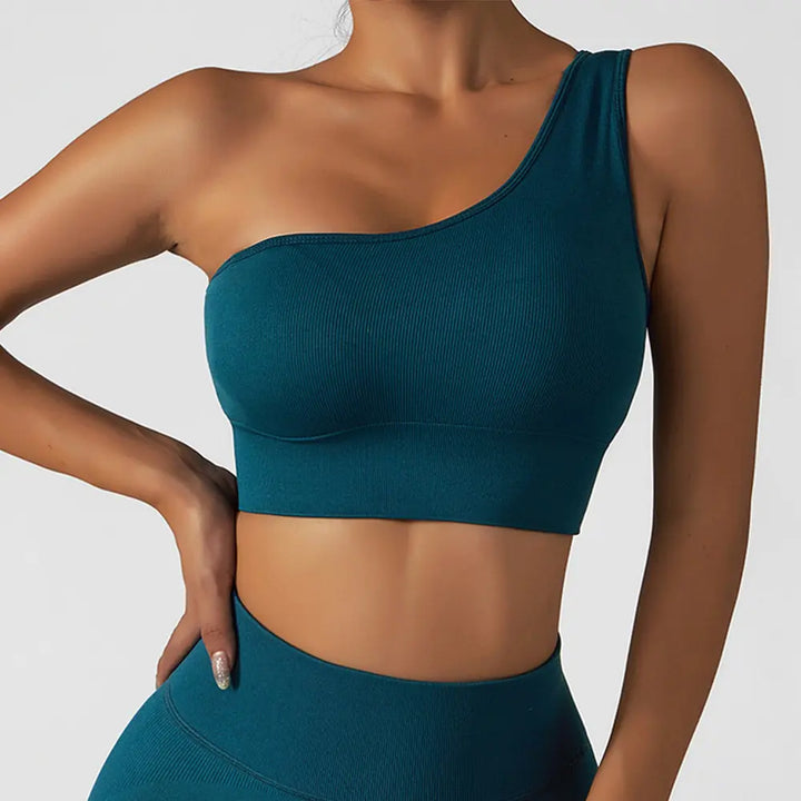 Oblique Shoulder Yoga Tops