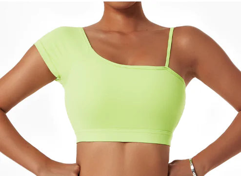 Oblique Shoulder Yoga Tops